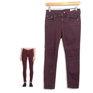 Rag & Bone Skinny Jeans in Wine Size 26 8” Rise